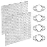 EFUTURETIME 2 × Dichtungspapier Auspuff 1,6 mm, Universal Auspuffdichtung Hitzebeständig 20×20cm, Auspuffkrümmer Dichtung zum Selbstausschneiden für Zylinderkopf, Flanschverbindung, Auto, Motorrad