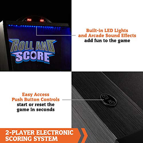 Hall Of Games 108" Roll And Score With Led Lights And Electronic Scorer, Black/Blue, 9 Foot #TOP5