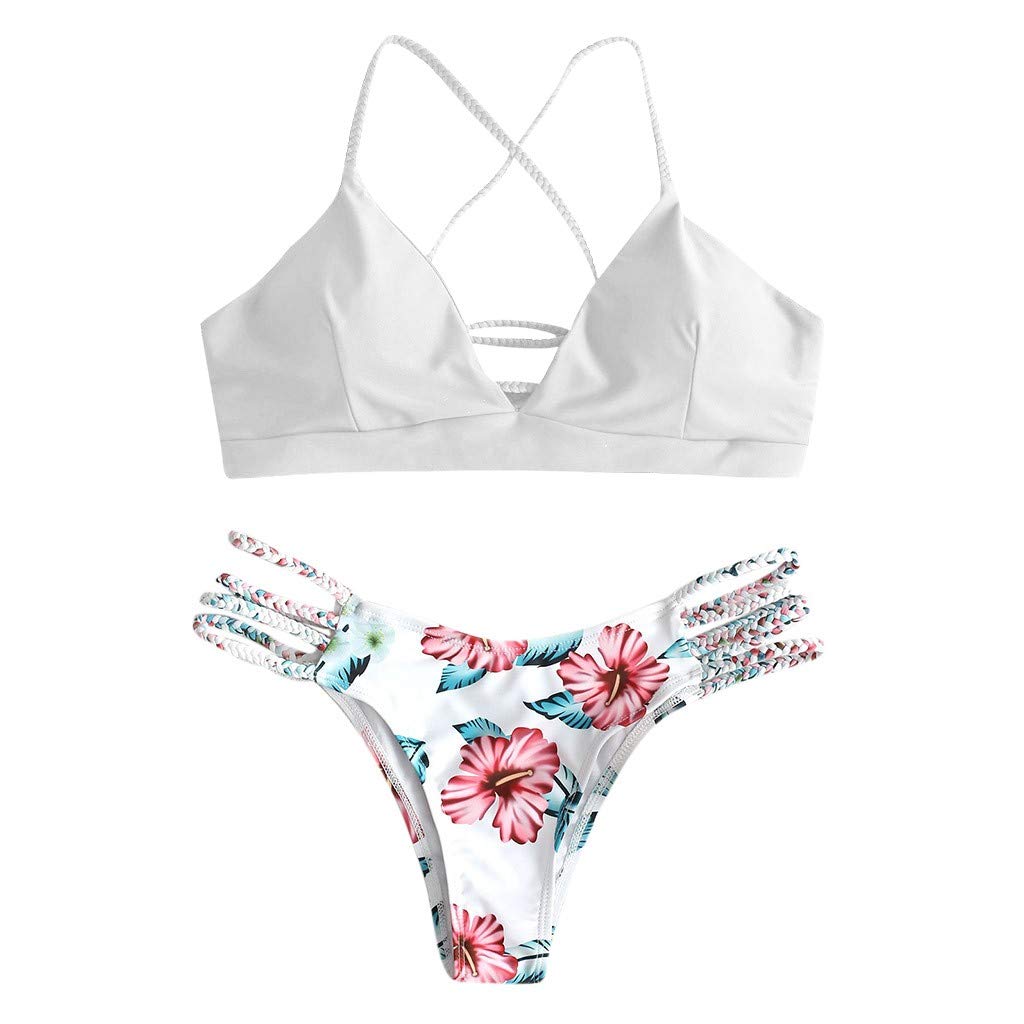 riou Bikini Conjuntos de Bikinis para Mujer Push Up Mujeres Traje de BañO Estampado Bohemio Dividido BañAdores con Relleno Tops y Braguitas Mujer 2022 brasileños vikinis