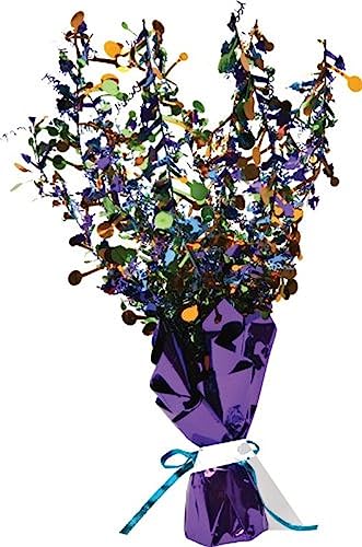 Creative Converting Purple Metallic Foil Spray Centerpiece Party Supplies, Multicolor