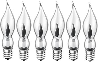 Replacement Flicker Candle Light Bulbs for Christmas Arches and Bridges 1.5 Watt 230 Volt E10 Screw Fitting RF7 (2)
