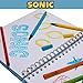Sonic The Hedgehog Sketchbook for Kids with Washable Markers, 86 Blank Pages Spiral Bound, Sonic and Shadow