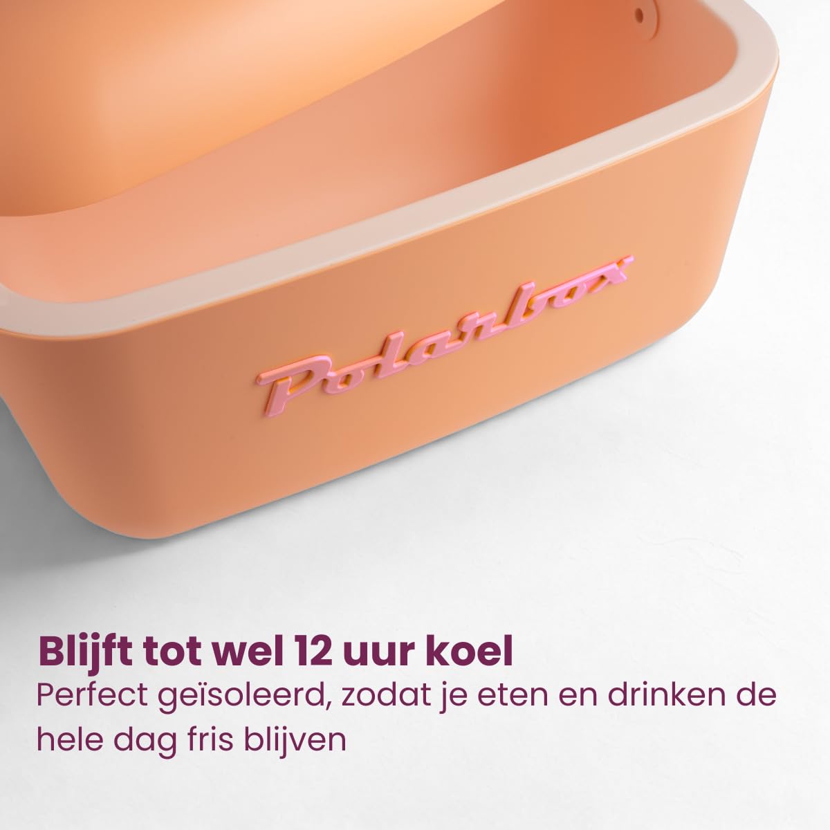 Polarbox Klasyczna retro vintage lodówka na kemping, piknik, plażę, 20 l, sorbet/różowa
