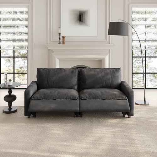 Image of 83.46 inch Power Reclining Sofa with Wireless Charging & Heated Seats,Smart Recliner Sectional Couch,Zero Gravity Recliner Sofa,Deep Seat Cloud Couch for Living Room Home Theater,Grey,2 Seats
