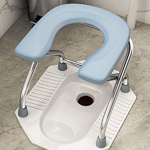 Tabouret de toilette en acier inoxydable et plaque en U grise haut de gamme