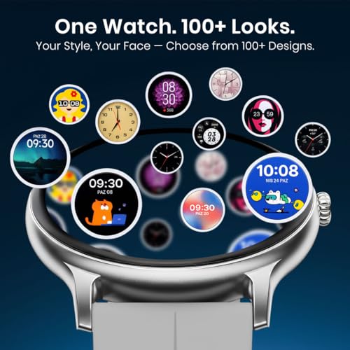 Image of GameSir Glavito Round Dial Smartwatch with 1.49 inch AMOLED Display, 100+ Sports Modes, IP67, Bluetooth Calling, Functional Crown Control, Health Tracking, 100+ Watch Faces, Men & Women (Magnetic Grey)