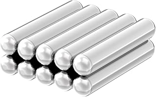 AlNiCo5 Magnets, Cow Magnet 1/2" D x 3.00" L - 10Pack,Silver Heavy Duty Cylinder Magnet,Cow Magnetic Metal Picker,Magnetic Stud Finder,Corrosion-Resistant and Water-Proof.