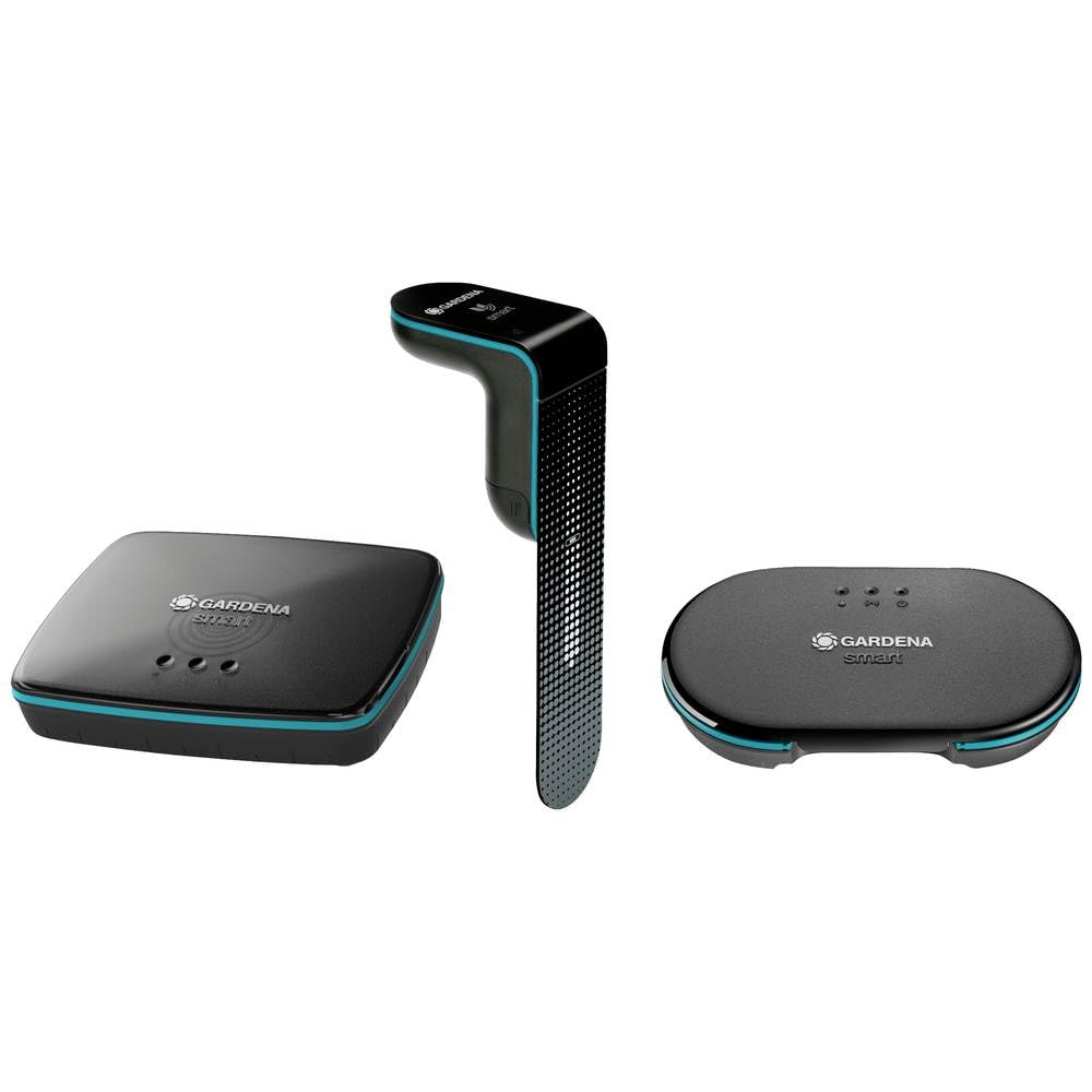 Gardena Set de sensores de control de riego smart: control de riego para hasta 6 válvulas (24 V), incluido smart Sensor/smart Gateway, controlable con aplicación smart (19210-20)