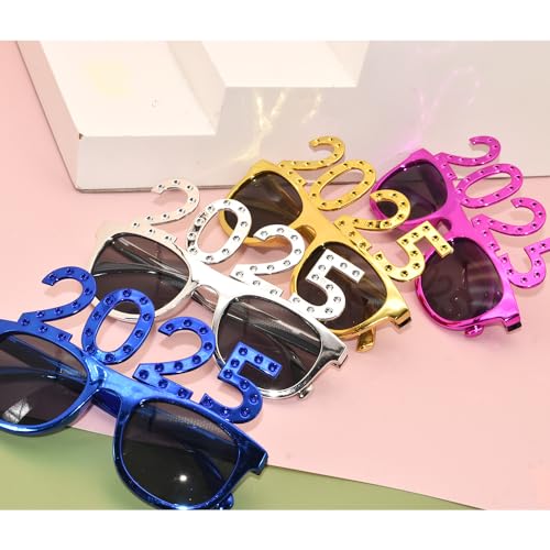 CRAWPROP 5PCS 2026 Plastic Eyeglasses Happy New Year's Eve Glasses Graduation 2026 Party Photo Props Supplies - Image 3