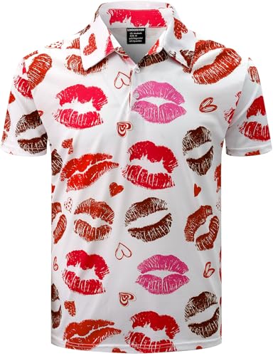 Men's Novelty Shirt Short Sleeve Golf Polo Top