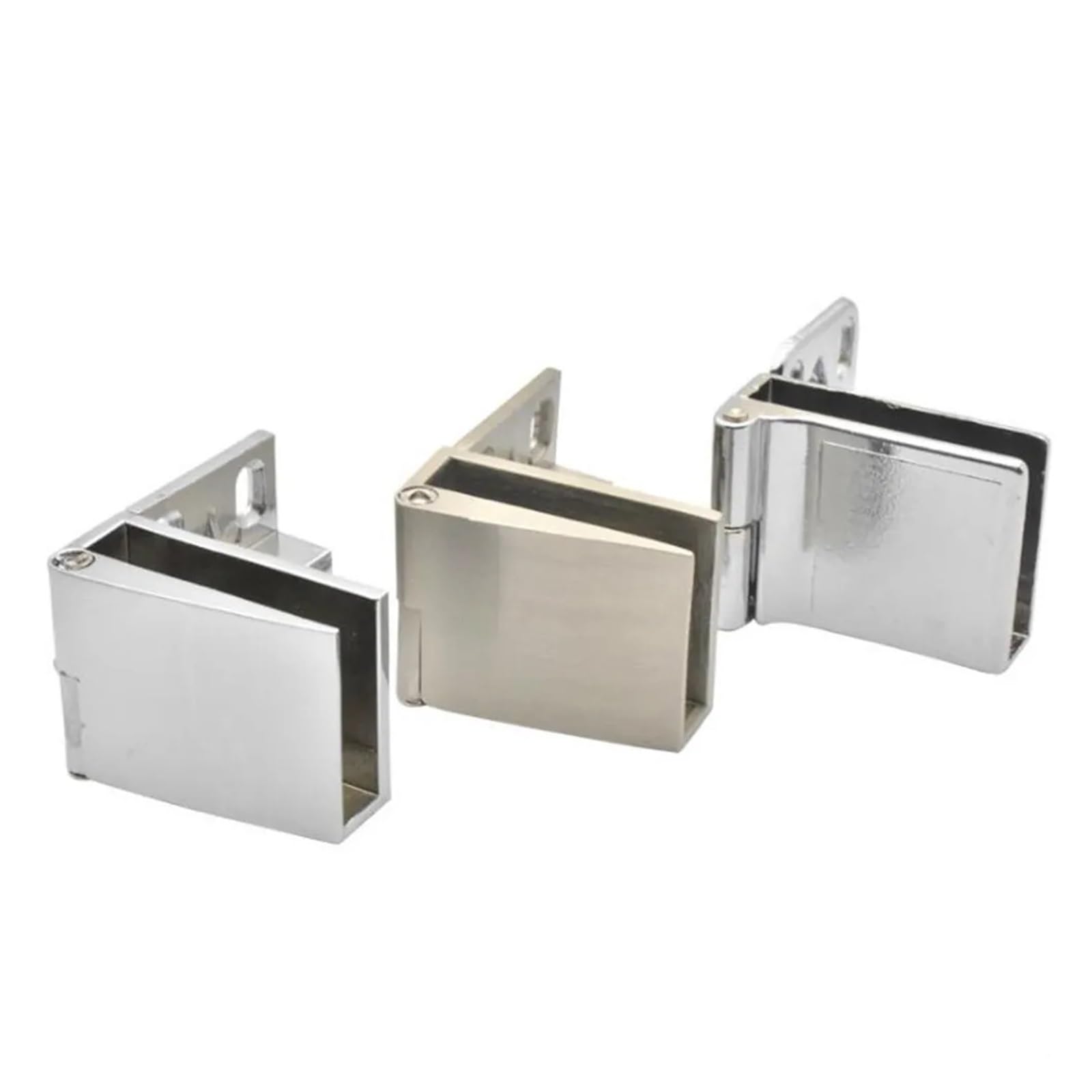 2 sztuk/zestaw zawias do szklanych drzwi szafka szklana zawias do drzwi szklany zawias do szafki na wino szklany zawias do wyświetlacza wolny otwór (Color : A)