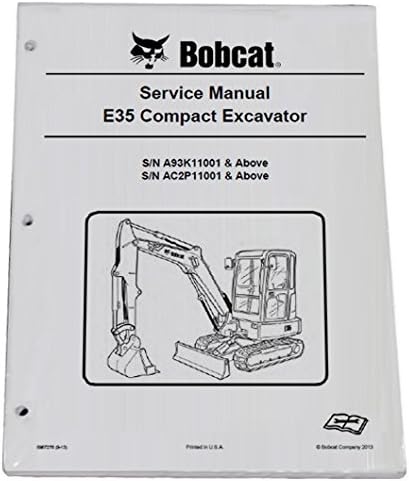 Bobcat E35 Compact Excavator Service Manual Cover