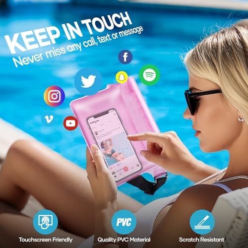 Image of Waterproof Fanny Pack for Women, Waterproof Pouch for Phone Passport Purse, Beach Accessories Dry Bag, Floating Water proof Bags for Cruise Ship Travel Water Park Boating Fishing Diving Kayaking Pool