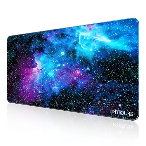 Mydours Tapis de Souris de Jeu 1200 x 600 mm - Tapis de Souris en Caoutchouc et Tissu - Protecteur de Bureau XXL - Tapis de Souris pour Ordinateur pour la Maison, Le Bureau et Les Jeux (Univers)