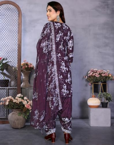 Image of Priyashi Women Unstiched Crepe dress materials | Crepe Salwar Suit for women with dupatta | suit material for women unstitched
