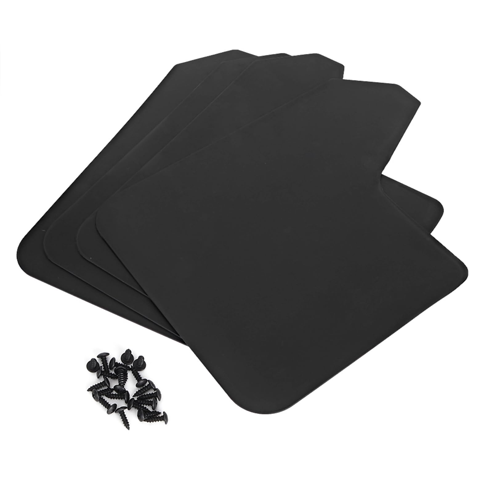 Parafanghi universali per auto - 4 pezzi parafanghi parafango, Focus, MF12-BAS BLK nero