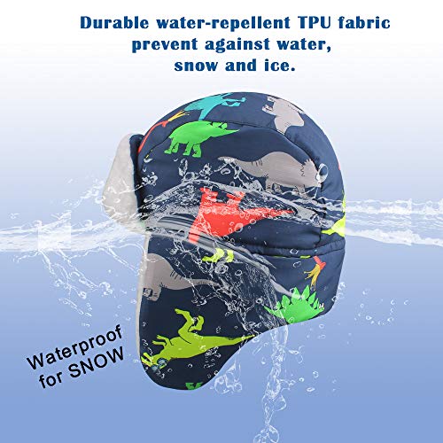 BAVST Winter Trapper Hat for Boys Girls Waterproof Warm Baby Toddler Ushanka Fleece Beanie Hats for 6M-6T2