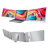 16'' Extensor de Tela para Notebook, 1080P FHD Tela Tripla para Notebook Monitor Portatil, Plug & Play tipo C/HDMI/USB-A, Chrome para laptop de 12 a 18,5 polegadas