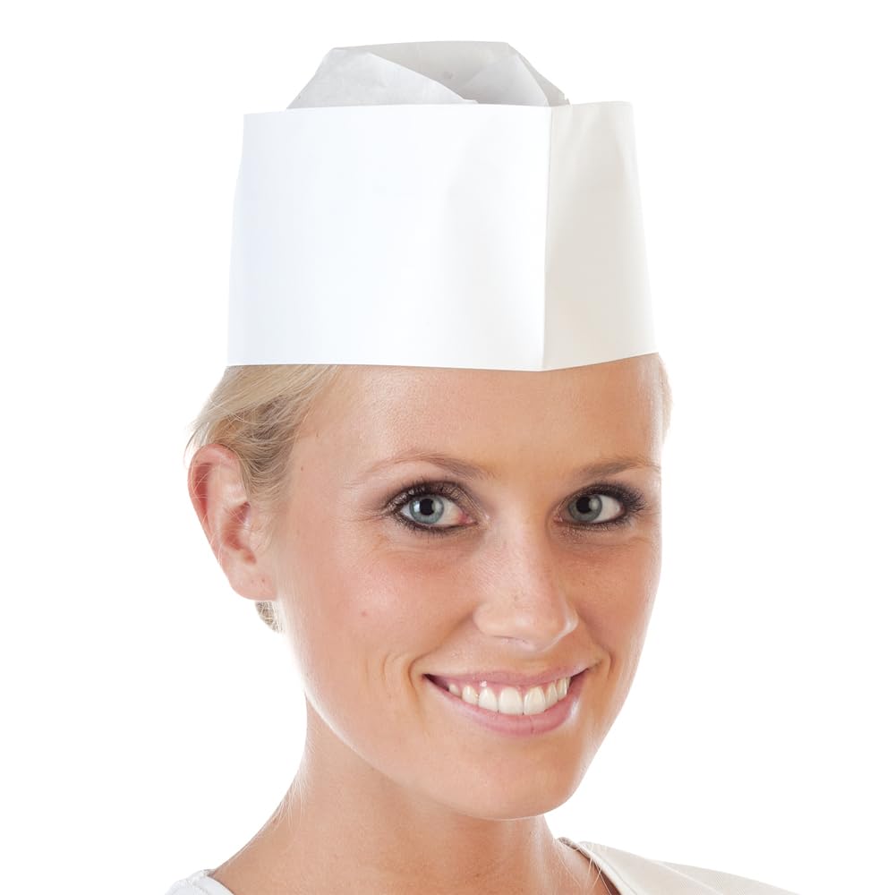 1000 Stück, Schiffchenmützen, FRANZ MENSCH, größenverstellbar, weiß, Papier | Service, ungeprägtes Papier, Kochmütze, Kochkappe, Kochhaube, chef hat, Küchenpersonal, Labor, Hygiene, Gastronomie