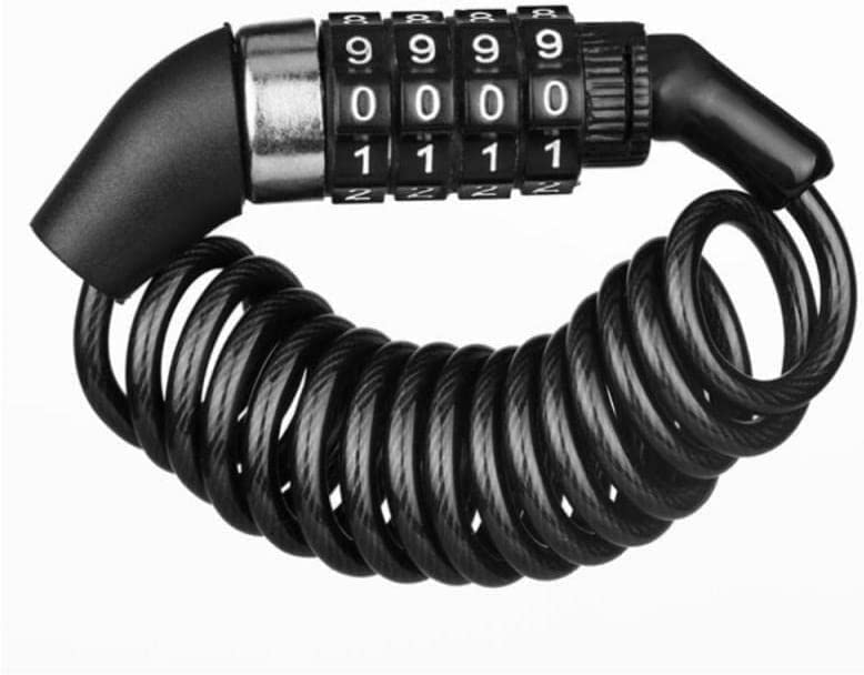 lucchetto, lucchetto a combinazione, lucchetto for armadietto con combinazione ripristinabile, lucchetto a combinazione Lucchetto for bicicletta Codice combinazione a 4 cifre Cavo in acciaio Password