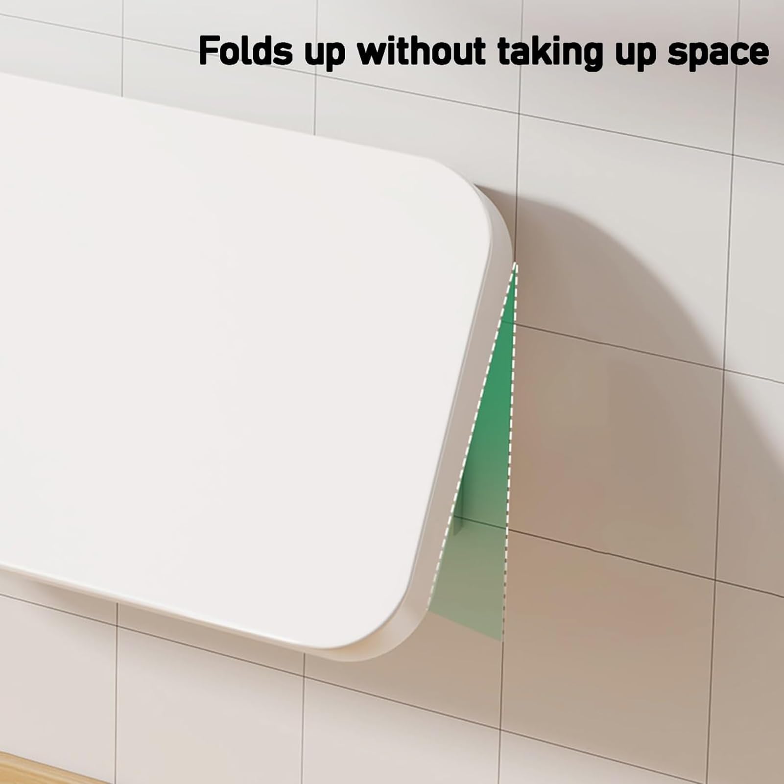Wandmontierter Klapptisch, S-sparend, schwimmender Tisch für Zuhause, Büro, stabile Tragfähigkeit, ideal für Boo-Fotos und Vasen, Holzfarbe, 60 x 20 cm / 23.6x7.8in