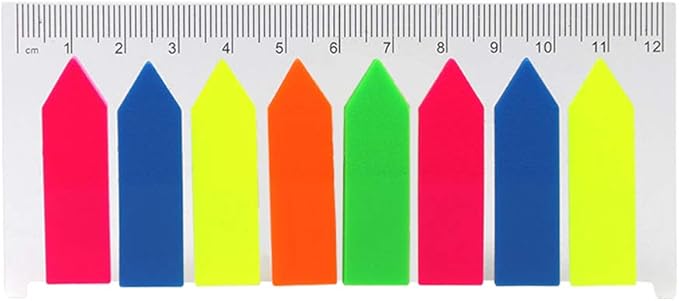 GoolRC Creative Arrow Shaped Page Marker Colorful Index Tabs Fluorescent Sticky Notes Writable ...