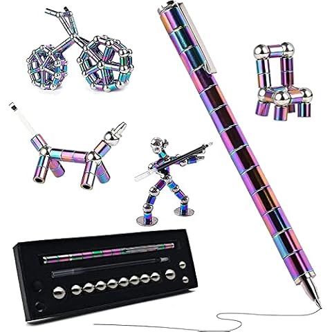 Bambebe Decompression Magnetic Pen, Magnet Ballpoint Pen, Eliminate Pressure Fidget Toy Gift, Magnetic Metal Ball Pen, Fidget Pen for Desk Toy, Office Writing Pens for Kids' School Gift Cover