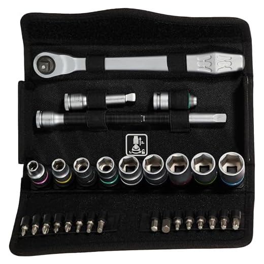 Wera 05004048001 8100 SB 8 Zyklop Metal-Knarrensatz, Umschalthebel, 3/8 Zoll -Antrieb, metrisch, 29-teilig