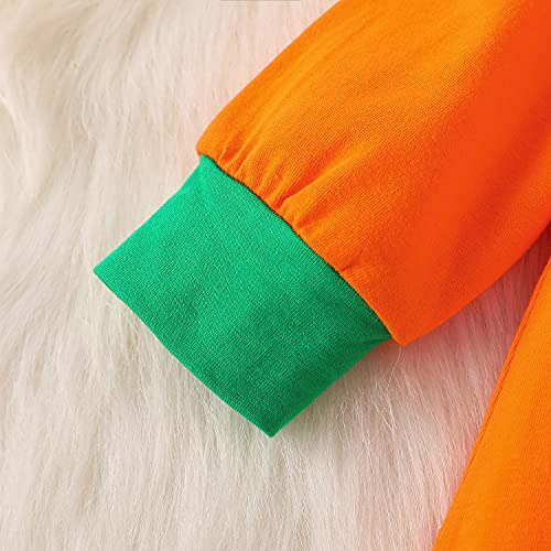Roylamp Infant Baby Jackolantern Halloween Boy Girls One-Piece Rompers Orange Pumpkin Long Sleeve Outfit 3-6 Months thumb #4