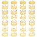 28 Piezas 7 Estilos Sombreros de Fiesta de Cumpleaños con Corona Dorada, Sombreros Decorativos de Celebración Universal King Crown Ajustables para Adultos Niños para de Eventos, Cumpleaños y Más