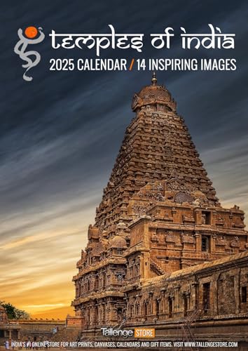 Image of Tallenge - 2024 Wall Calendar - Temples Of India - 12 x 17 Inches for Home & Office (Paper, Wall Calendar)
