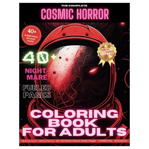 Whispers from the Abyss: A Cosmic Horror Coloring Book for Adults - Lovecraftian Art, Eldritch Designs, Cthulhu Mythos, and Supernatural Coloring ... Advanced, Horror themed, Creepy, Relaxation