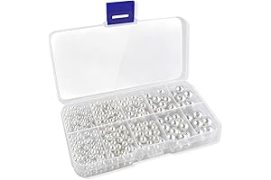 800 Pcs White Pearl Beads for Jewelry Making