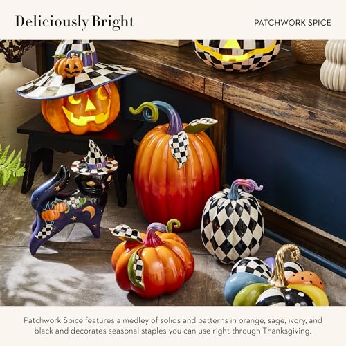 Mackenziechildsminipatchworkspicepumpkindecorativeresinautumnandhalloweenhomedecor Urban Country Home Decor Mackenzie childs mini patchwork spice pumpkin decorative resin autumn and halloween home decor urban country home decor