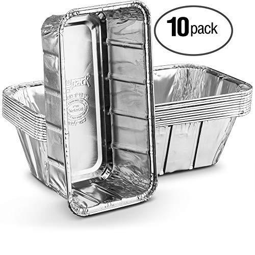 [10 Pack - 2lb Loaf Size ] Propack Disposable Aluminum Foil Meal Prep Cookware Loaf Pans 8.5"x4.5"x2.5", Oven, Toaster, Grill, Cooking, Roasting, Broiling, Baking, Event, Take Out, Restaurant - Thumbnail 6
