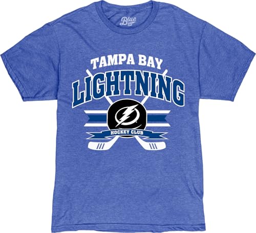 Blue 84 Standard NHL Officially Licensed T-Shirt Heathered Hockey Puck, Team Color