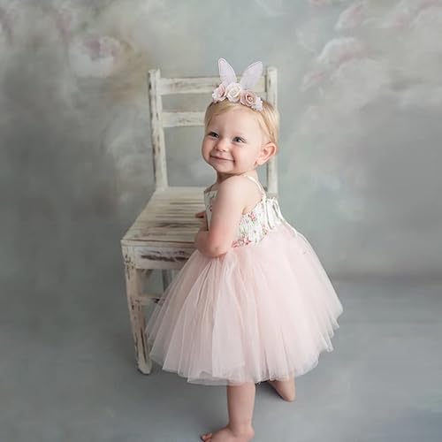 Miniatura 4 de cherrboll 3 diademas de flores para bebé súper suaves y elásticas de nailon floral para recién nacido