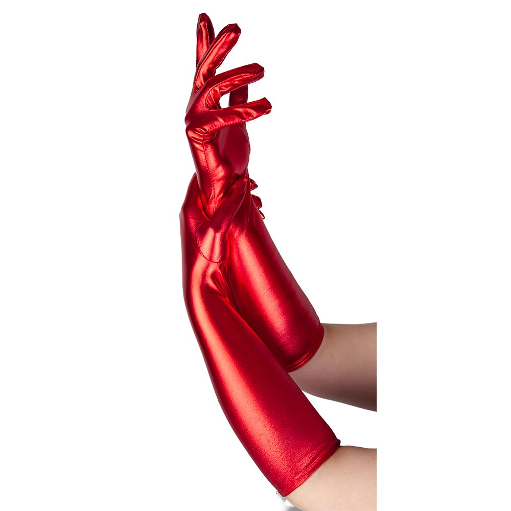 Wicked Costumes Ladies Long Gloves - Metallic Red