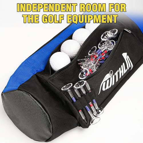 prowithlin Bolsa de golfe azul-preta