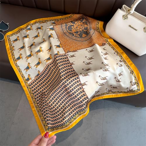 Satin Head Scarf Bandanas for Women Fashion Lightweight Silk Hair Scarves Neck Sleeping Headscarf Wrap 27.5" Square3