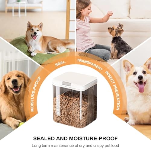 Cierre para alimentos de mascotas en cubo hermético apilable transparente 5