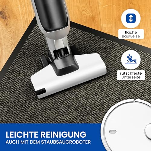 Gentle North Hochwertige Fußmatte beige 90x120cm groß für Innen & Außen - Schmutzfangmatte rutschfest, waschbar & wetterfest - Fussmatte für Eingangsbereich & Aussenbereich - Läufer Flur dünn