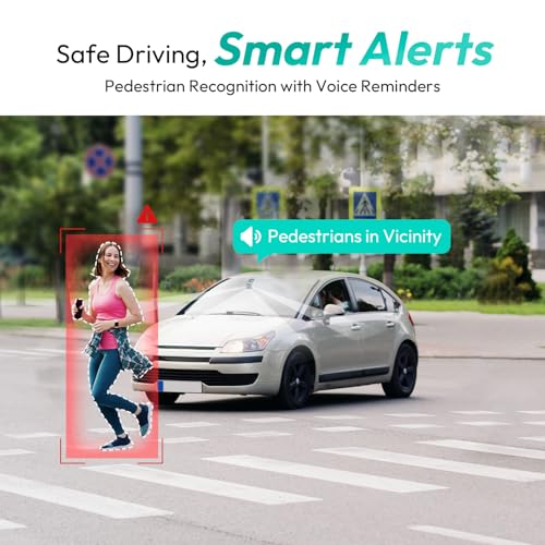 Image of BOTSLAB Dash Cam G300H Pro, 1296P Car DashCam, 140 Wide Angle Car Camera, Color Night Vision, Built in WiFi GPS, 24h Motion Detection Parking Mode, Emergency and Loop Recording
