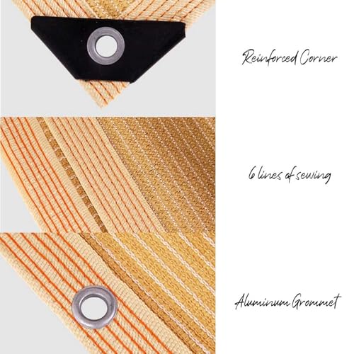Malla de sombra 95% beige de alta densidad para porche duradera 3