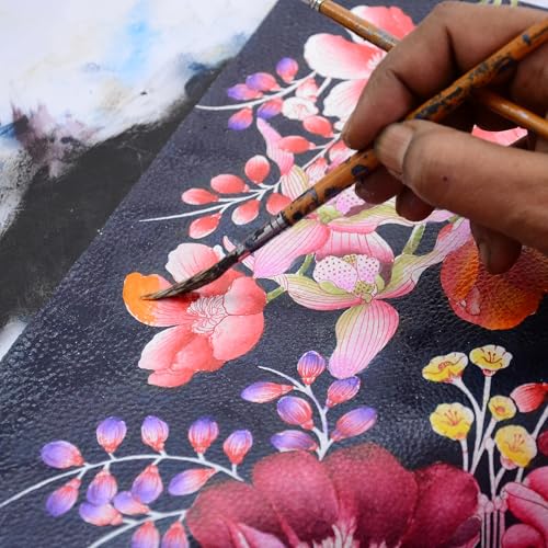 Anuschka Women's Original Hand-Painted Genuine Leather RFID Blocking Triple Compartment Organizer Crossbody2