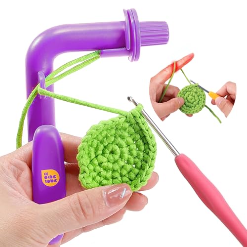 Crochet Holder for Beginners, 3 in 1 Magic Rings...