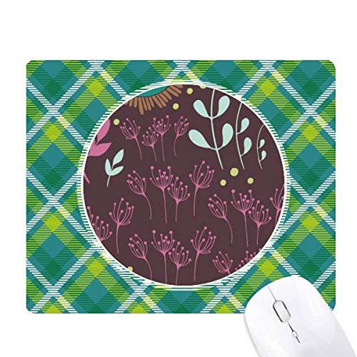 Tapis de souris antidérapant motif fleur sombre pixel vert pour éviter les glisses