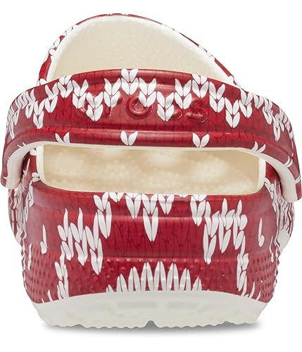 Image of Crocs Unisex-Adult Classic Graphic Clogs, Holiday Sweater Print, 4 Men /6 Women