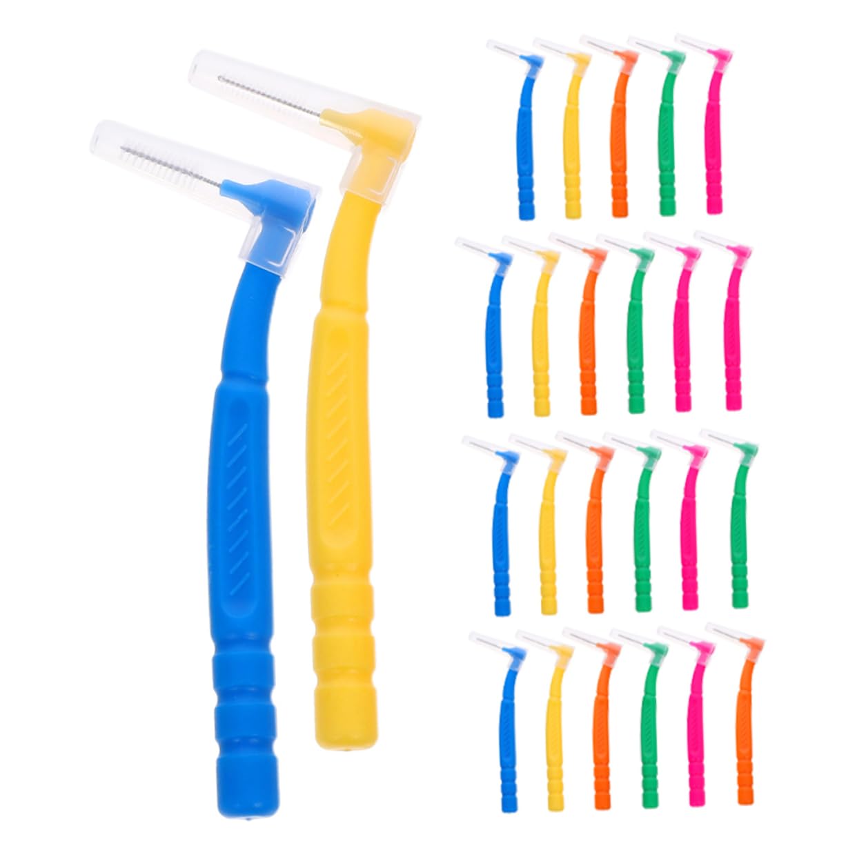 BESTYASH 5 Series Cepillo Interdental Termina Cleaner Brush Adulto Fácil Pequeño Delgado Cepillo De Cepillo De Limpieza De El Plastico 30 Piezas X 5