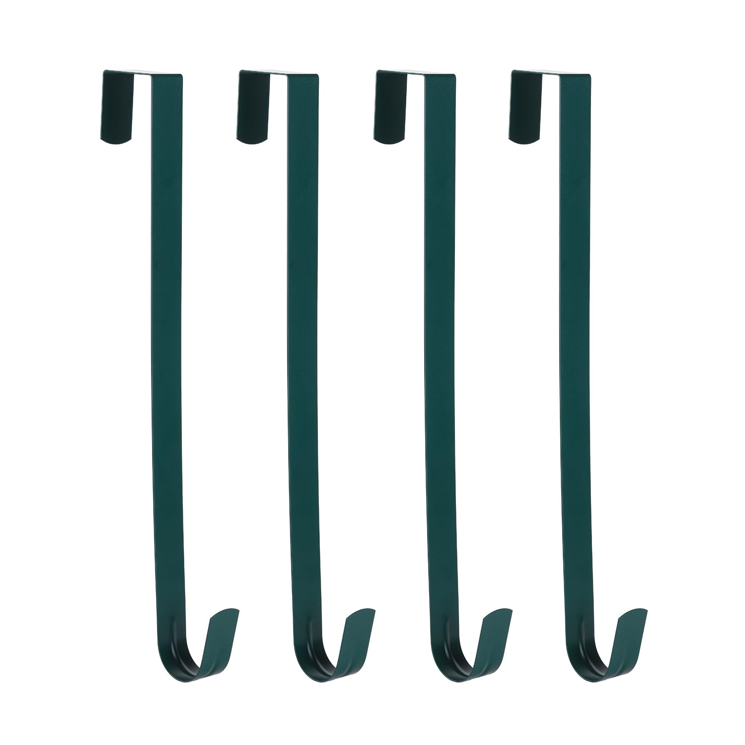 Sattiyrch 15" Wreath Hanger for Front Door,Sturdy Steel Wreath Door Hanger,Over The Door Hanger Hook (Green,4)